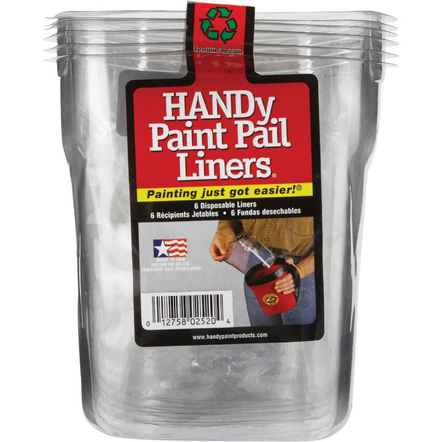 HANDy 1 Qt. Clear Paint Pail Liner (6-Pack) Image 2